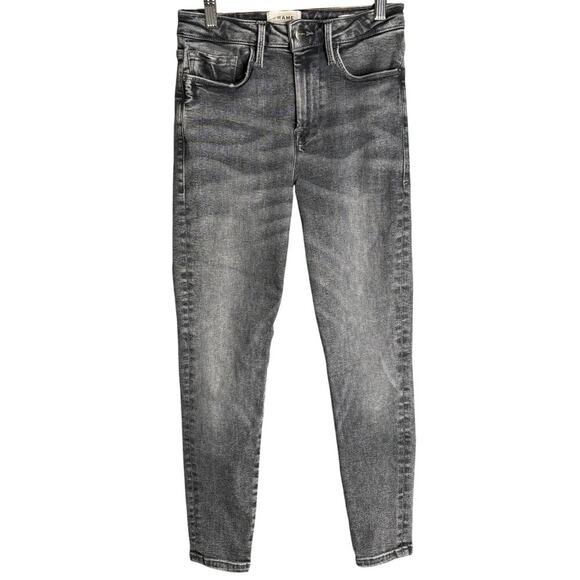 Frame Le One Skinny Crop Jeans Hughes Size 1 - Picture 4 of 7